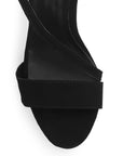 Zapatillas Negro Mujer Tacón Alto Grueso Tira Cruzada Moda 4040797