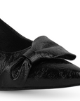 Zapatilla Negro Dama Tacon Delgado Puntal Fiesta Elegante 4040815
