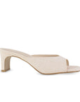Zapatilla Beige Mujer Casual Tira Moda Elegante Tacon 4040836