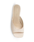Zapatilla Beige Mujer Casual Tira Moda Elegante Tacon 4040836