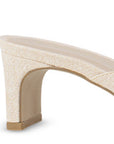 Zapatilla Beige Mujer Casual Tira Moda Elegante Tacon 4040836