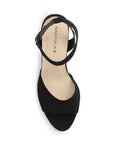 Zapatilla Negro Mujer Elegante Pulsera Tacon Delgado Descubierta 4040849