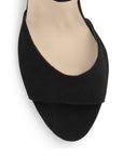 Zapatilla Negro Mujer Elegante Pulsera Tacon Delgado Descubierta 4040849