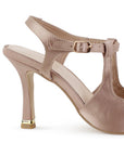 Zapatilla Maquillaje Dama Tacon Alto Delagdo Tiras Elegante Fiesta Moda 4040858