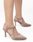 Zapatilla Maquillaje Dama Tacon Alto Delagdo Tiras Elegante Fiesta Moda 4040858