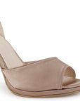 Zapatilla Maquillaje Elegante Punta Abierta Talon Descubierto Moda 4040864