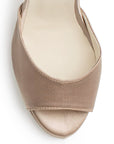 Zapatilla Maquillaje Elegante Punta Abierta Talon Descubierto Moda 4040864
