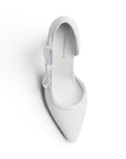 Zapatilla Blanco Mujer Elegante Stiletto Tacon Delgado Puntal Moda 4040881