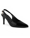 Zapatilla Negro Dama Puntal Destalonado Formal Tacon Elegante 4040883