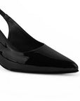 Zapatilla Negro Dama Puntal Destalonado Formal Tacon Elegante 4040883