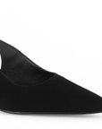 Zapatilla Negro Dama Puntal Destalonado Formal Tacon Elegante 4040885