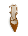 Zapatilla Cafe Mujer Tacon Alto Delgado Tiras Elegante Moda Dama 4040886