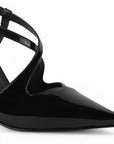 Zapatilla Negro Mujer Tacon Alto Delgado Tiras Elegante Moda Dama 4040887