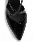 Zapatilla Negro Mujer Tacon Alto Delgado Tiras Elegante Moda Dama 4040887