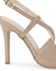 Zapatilla Maquillaje Mujer Tacon Alto Delgado Tiras Elegante Moda Dama 4040888