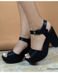 ZAPATILLA NEGRO DAMA PLATAFORMA MODA TACÓN CASUAL 3660265