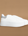 Tenis Blanco Plata Mujer Plataforma Chunky Casuales 4370123