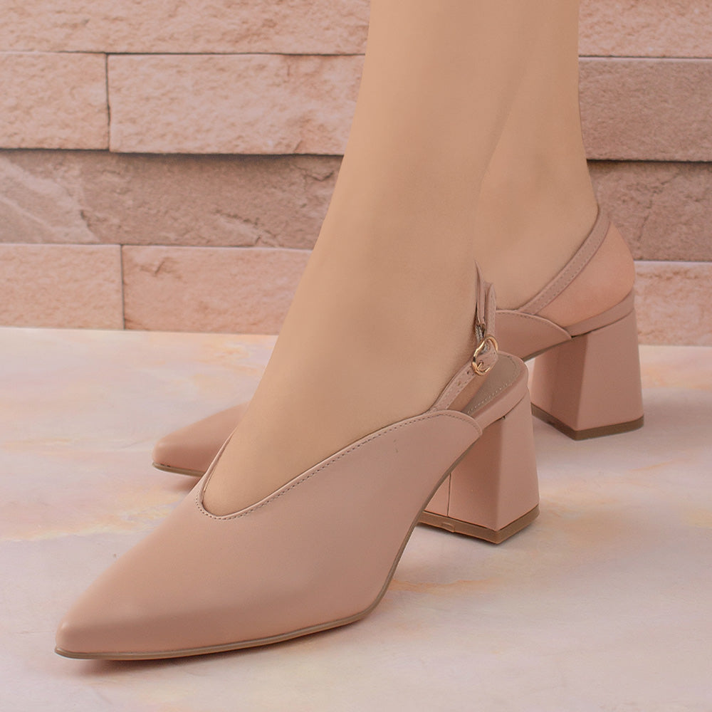 Zapatillas maquillaje para mujer con hebilla ajustable y tacón ancho de 7cm