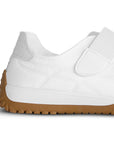 Vista trasera de la suela baja 4cm antiderrapante del tenis blanco casual para dama 