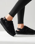 Mocasines negros tipo zuecos con plataforma | Mod.4900069