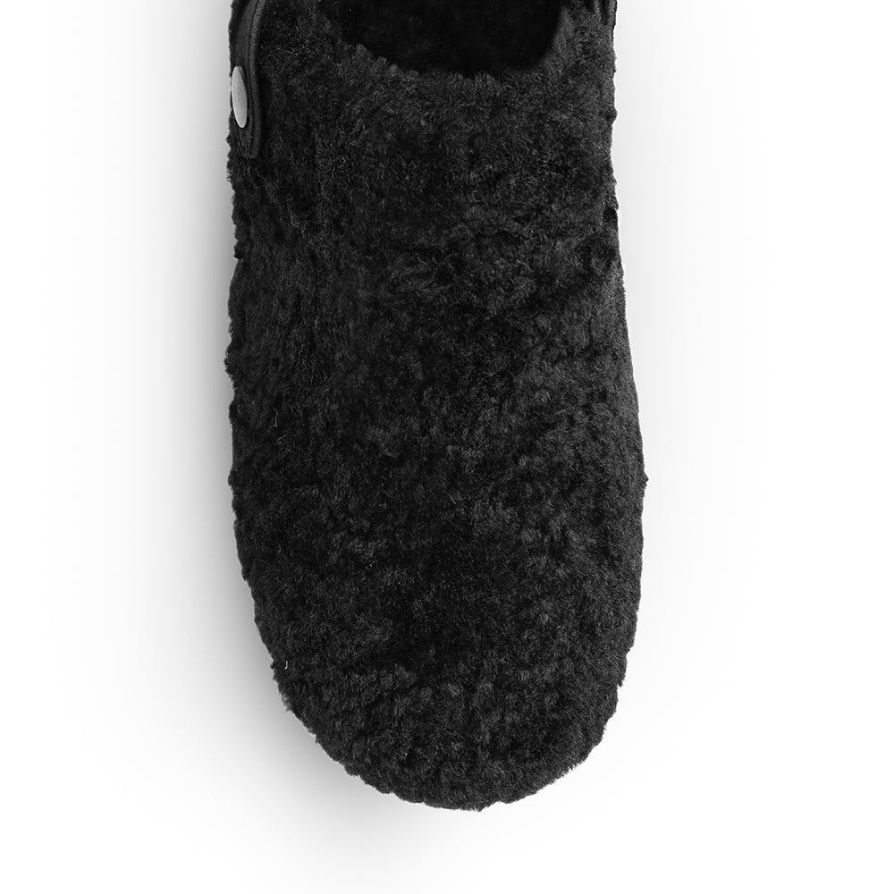 Mocasines negros tipo zuecos con plataforma | Mod.4900069