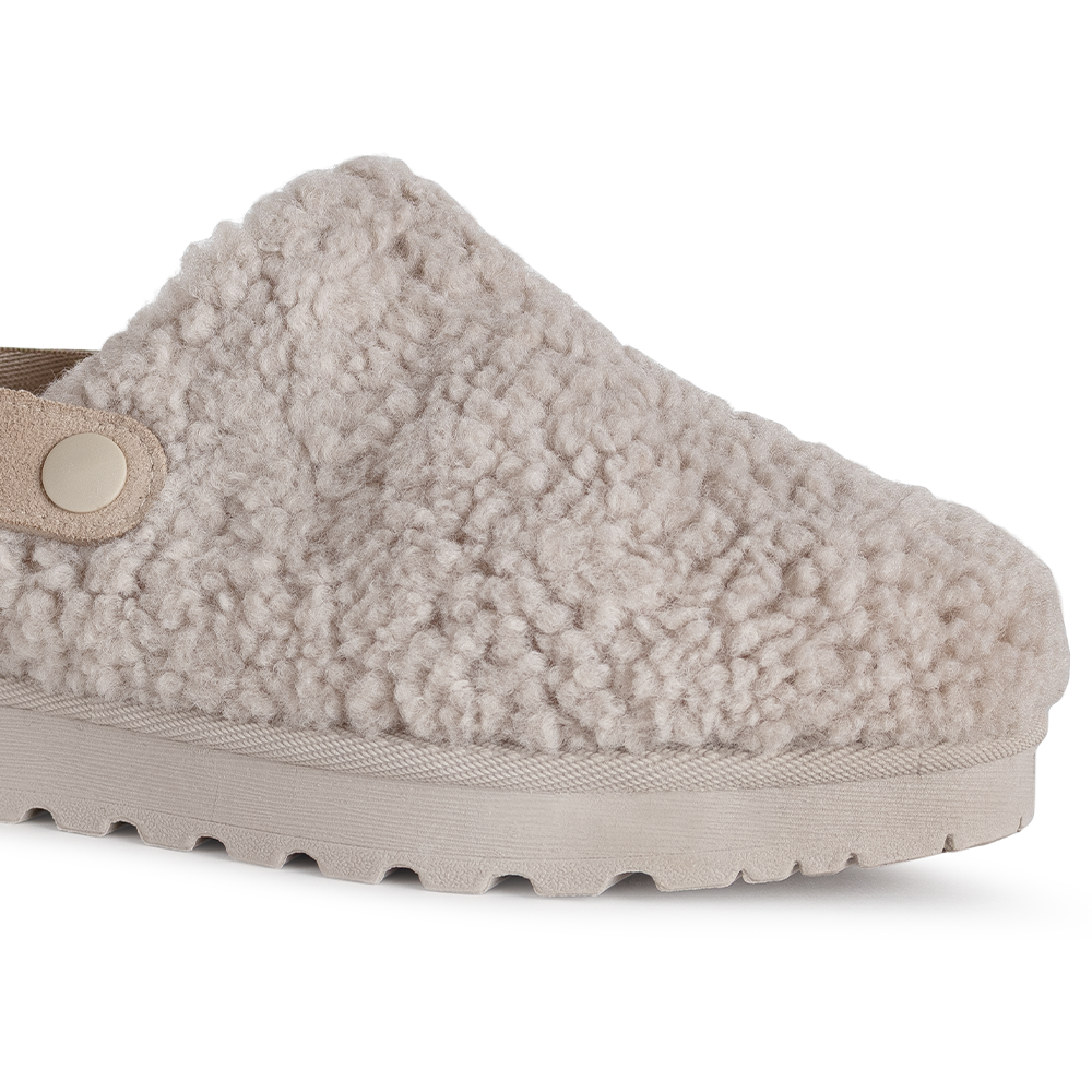 Mocasines beige tipo zuecos con plataforma | Mod.4900070