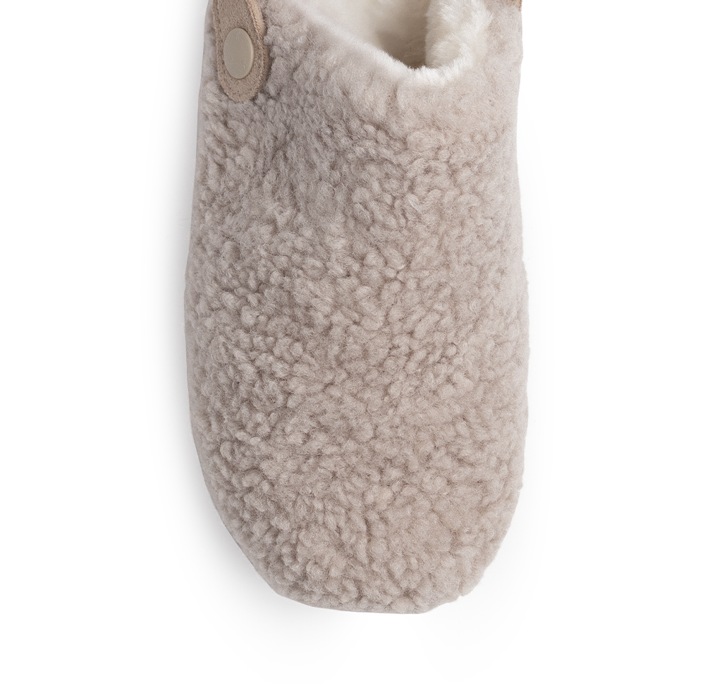 Mocasines beige tipo zuecos con plataforma | Mod.4900070