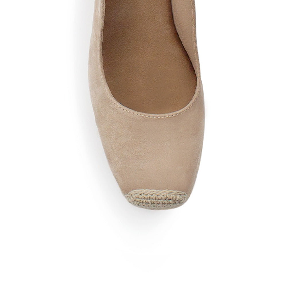 Alpargata Beige Mujer Resorte Punta Yute Plataforma Casual 4870021