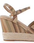 Alpargata Beige Mujer Casual Plataforma Alta Yute Moda Pulsera 4900026