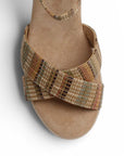 Alpargata Beige Mujer Casual Plataforma Alta Yute Moda Pulsera 4900026