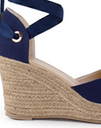 Alpargata Marino Yute Dama Punta Cerrada Listones Casual 4480051