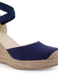 Alpargata Marino Yute Dama Punta Cerrada Listones Casual 4480051