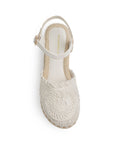 Alpargata Blanco Mujer Casual Plataforma Yute Casual Tejida Moda 4290084