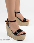 Alpargata Negro Mujer Casual Descubierta Moda Verano Dama 3360439