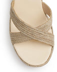 Alpargata Beige Plataforma Alta Empeine Cruzado Pulsera Yute 4920017
