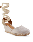 Alpargata Beige Dama Punta Cerrada Cordones Destalonado Casual 3402691