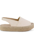 Alpargata Beige Yute Mujer Resorte Casual Moda Punta Abierta 3402924