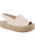 Alpargata Beige Yute Mujer Resorte Casual Moda Punta Abierta 3402924