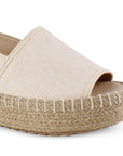 Alpargata Beige Yute Mujer Resorte Casual Moda Punta Abierta 3402924