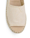 Alpargata Beige Yute Mujer Resorte Casual Moda Punta Abierta 3402924