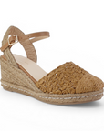 Alpargata Cafe Moda Mujer Elegante Estilo Artesanal Plataforma 3403005