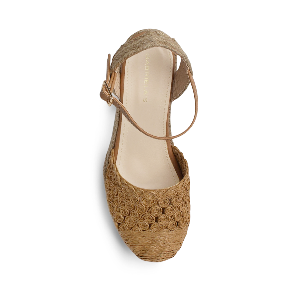 Alpargata Cafe Moda Mujer Elegante Estilo Artesanal Plataforma 3403005