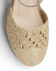 Alpargata Beige Moda Mujer Elegante Estilo Artesanal Plataforma 3403006