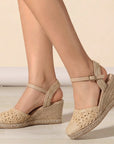 Alpargata Beige Moda Mujer Elegante Estilo Artesanal Plataforma 3403006