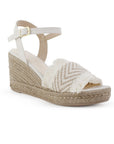 Alpargata Beige Mujer Plataforma Alta Pulsera Hebilla Casual Moda 3690127