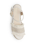 Alpargata Beige Mujer Plataforma Alta Pulsera Hebilla Casual Moda 3690127