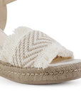 Alpargata Beige Mujer Plataforma Alta Pulsera Hebilla Casual Moda 3690127