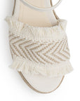 Alpargata Beige Mujer Plataforma Alta Pulsera Hebilla Casual Moda 3690127
