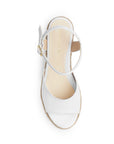 Alpargata Blanco Plataforma Yute Moda Pulsera Talon Descubierto 3690130
