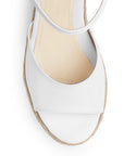 Alpargata Blanco Plataforma Yute Moda Pulsera Talon Descubierto 3690130